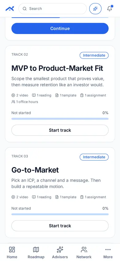 Start a track