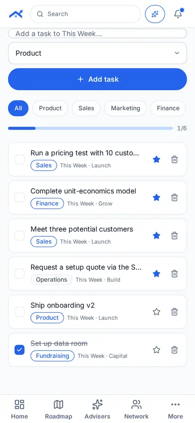 Add and organise tasks