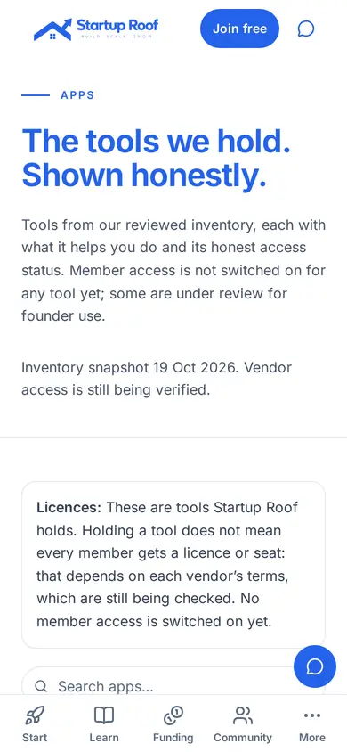 Open Apps & tools
